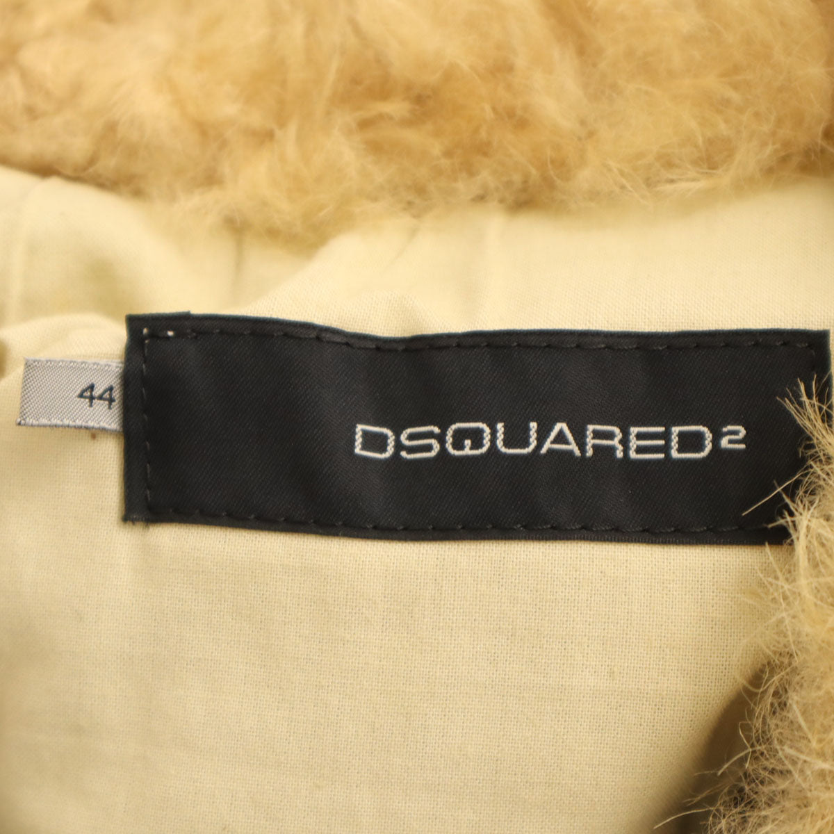 DSQUARED2 ディースクエアード イタリア製 レザー切り替え 襟ムートン コーデュロイジャケット 44 ブラウン レディース