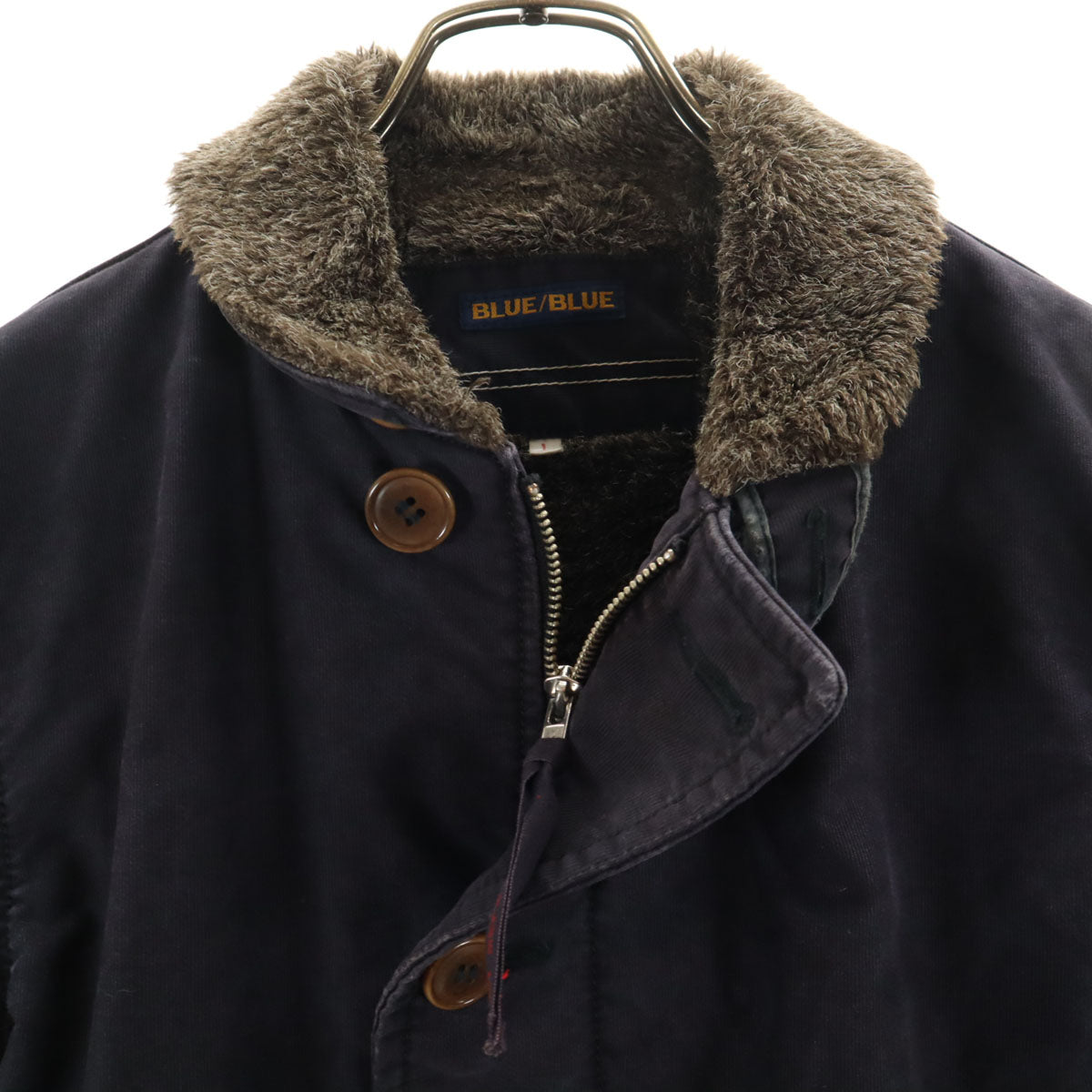 BLUE BLUE ブルーブルー 日本製 N-1 デッキ ジャケット 1 ネイビー メンズ