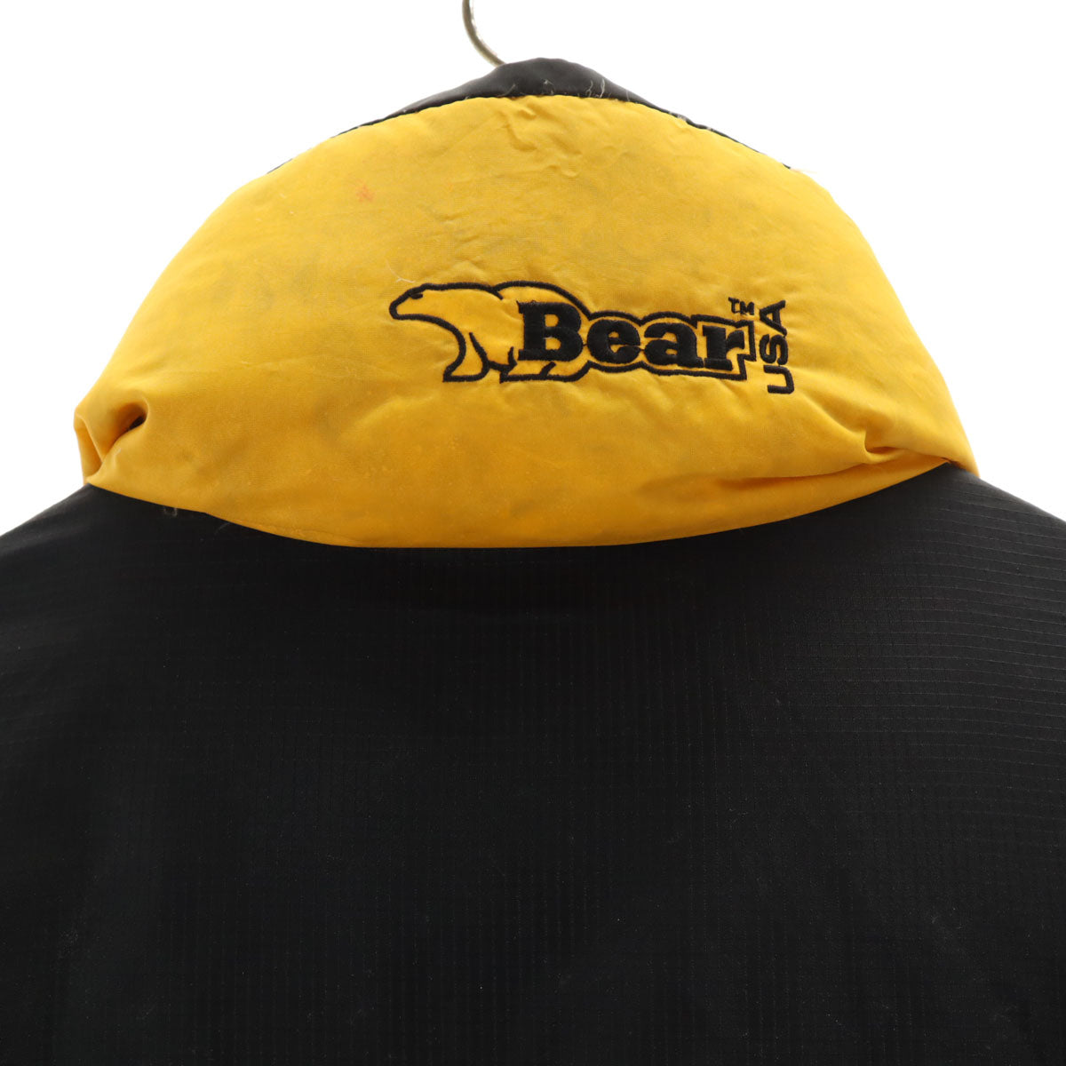 Bear ベアー リバーシブル ダウンジャケット S イエロー メンズ