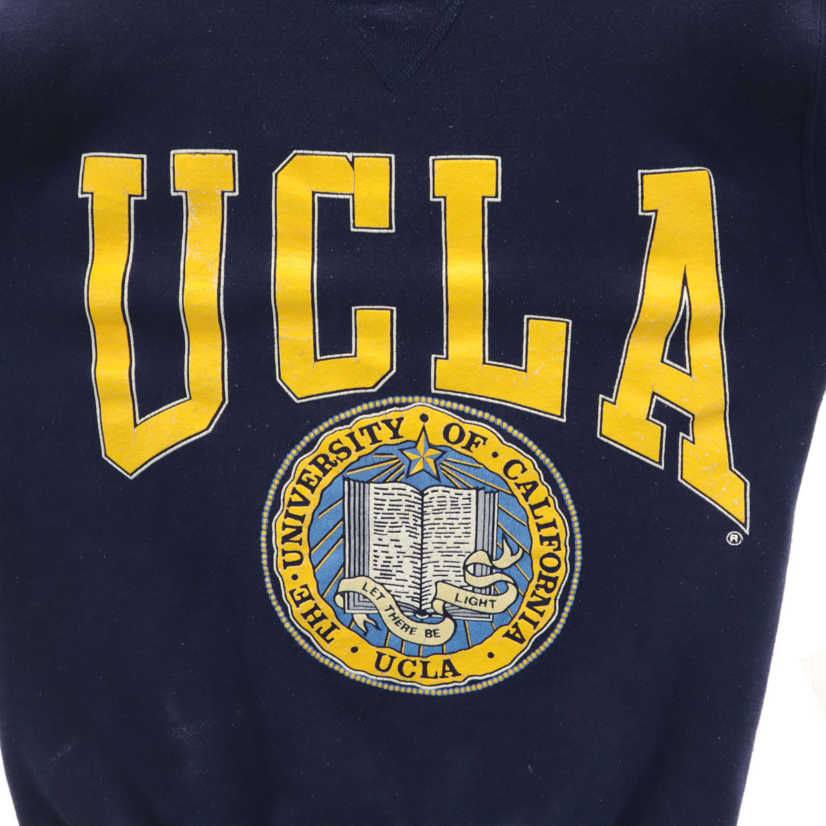 RUSSELL ATHLETIC ラッセルアスレチック 90s USA製 オールド カレッジ UCLA 長袖 スウェット トレーナー M ネイビー 裏起毛 メンズ