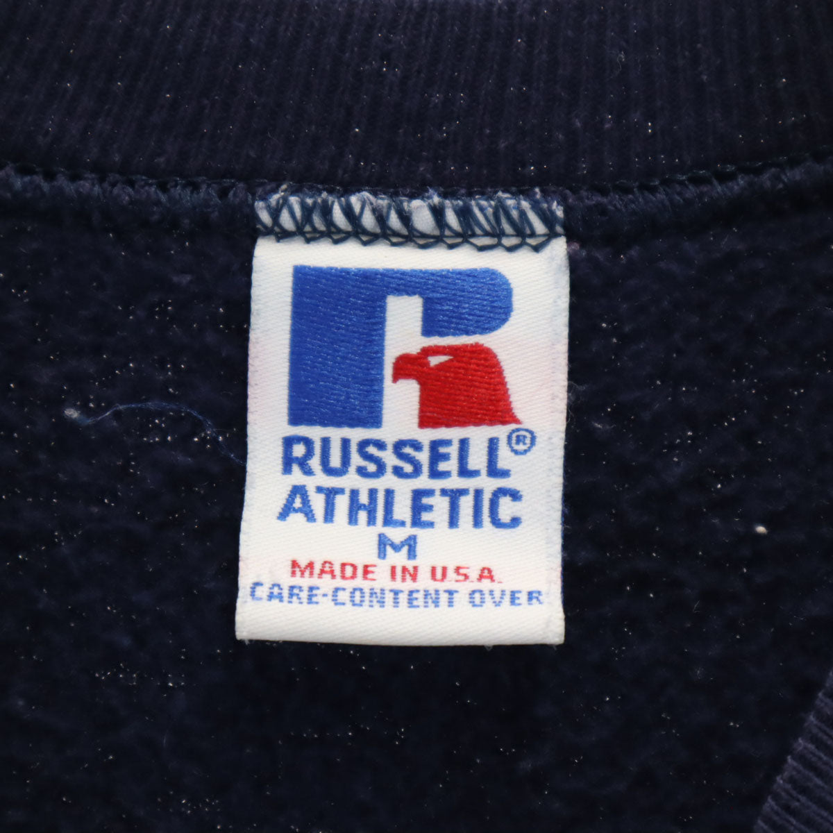 RUSSELL ATHLETIC ラッセルアスレチック 90s USA製 オールド カレッジ UCLA 長袖 スウェット トレーナー M ネイビー 裏起毛 メンズ