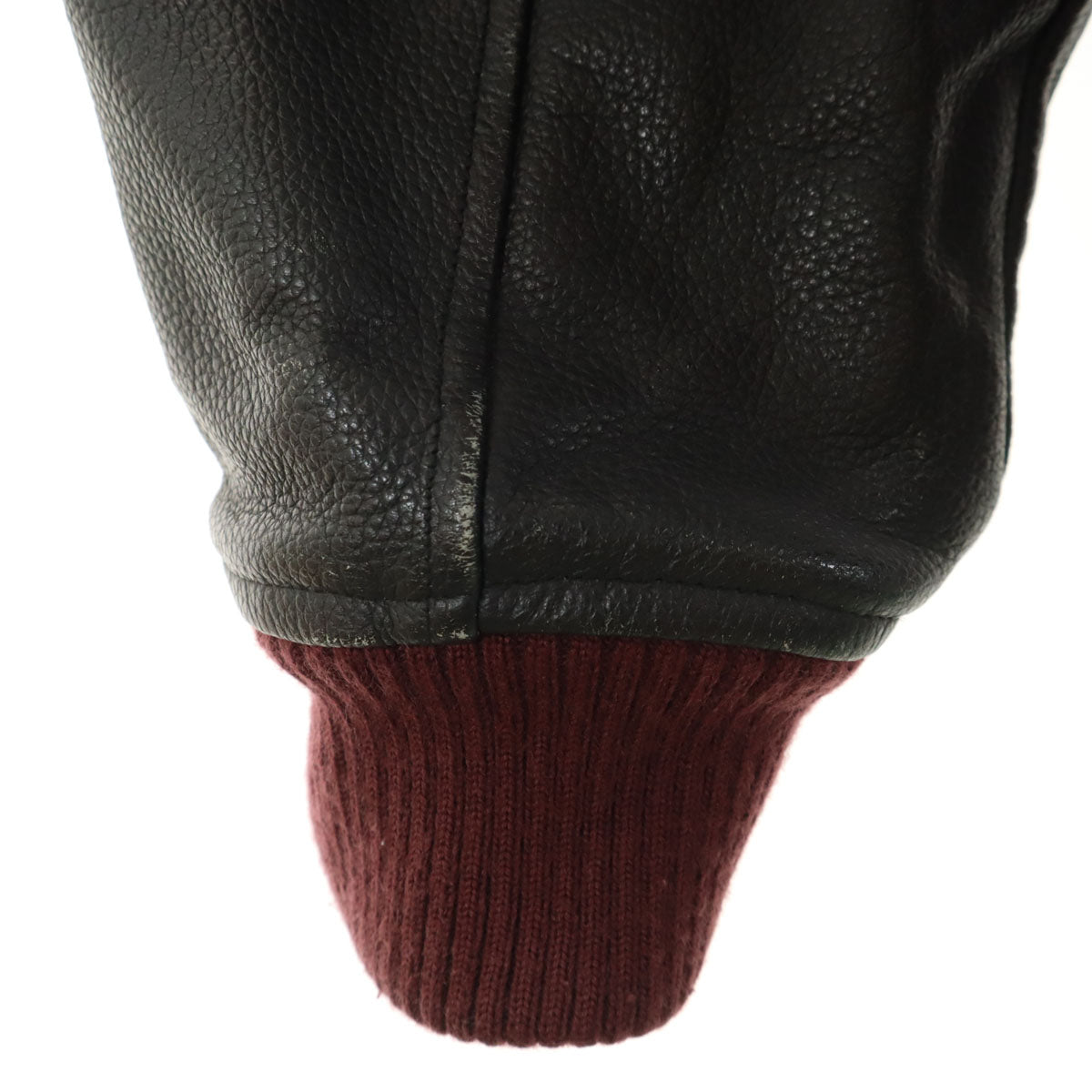 Columbia コロンビア 牛革レザー切替 スタジャン L ボルドー アウトドア 中綿 メンズ