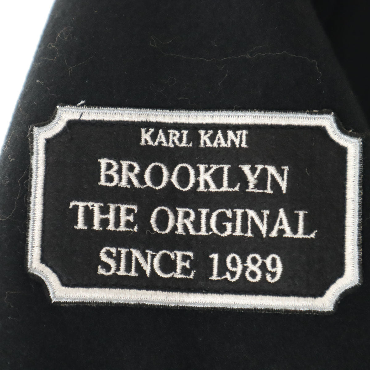 Karl Kani カールカナイ ウールジャケット L ブラック ラクーンファー付き メンズ