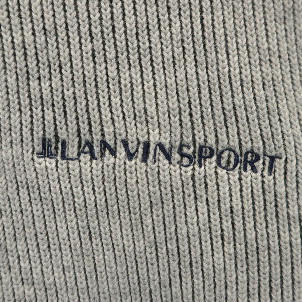 LANVIN SPORT ランバンスポール バックロゴ ニットジャケット 40 グレー メンズ