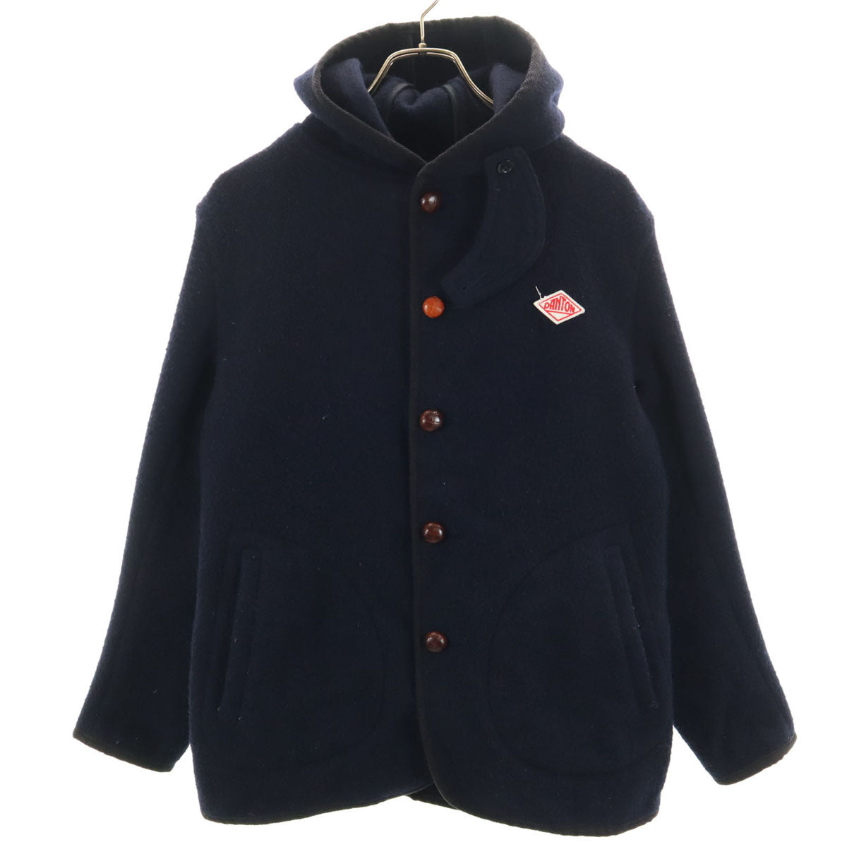 Danton ダントン 日本製 ウールブレンド ジャケット 38 ネイビー くるみボタン メンズ