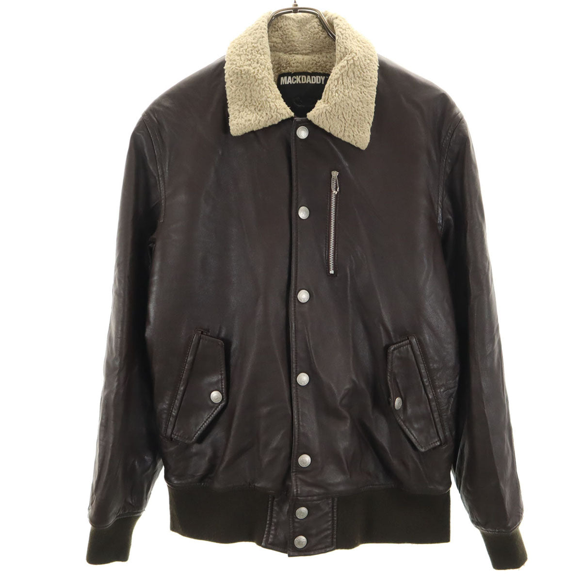 MACKDADDY マックダディー レザージャケット L ブラウン系 裏ボア メンズ