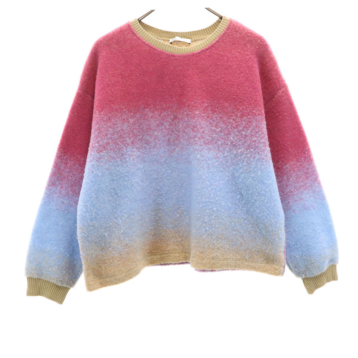 ZARA ザラ 長袖 ニット L ピンク メンズ