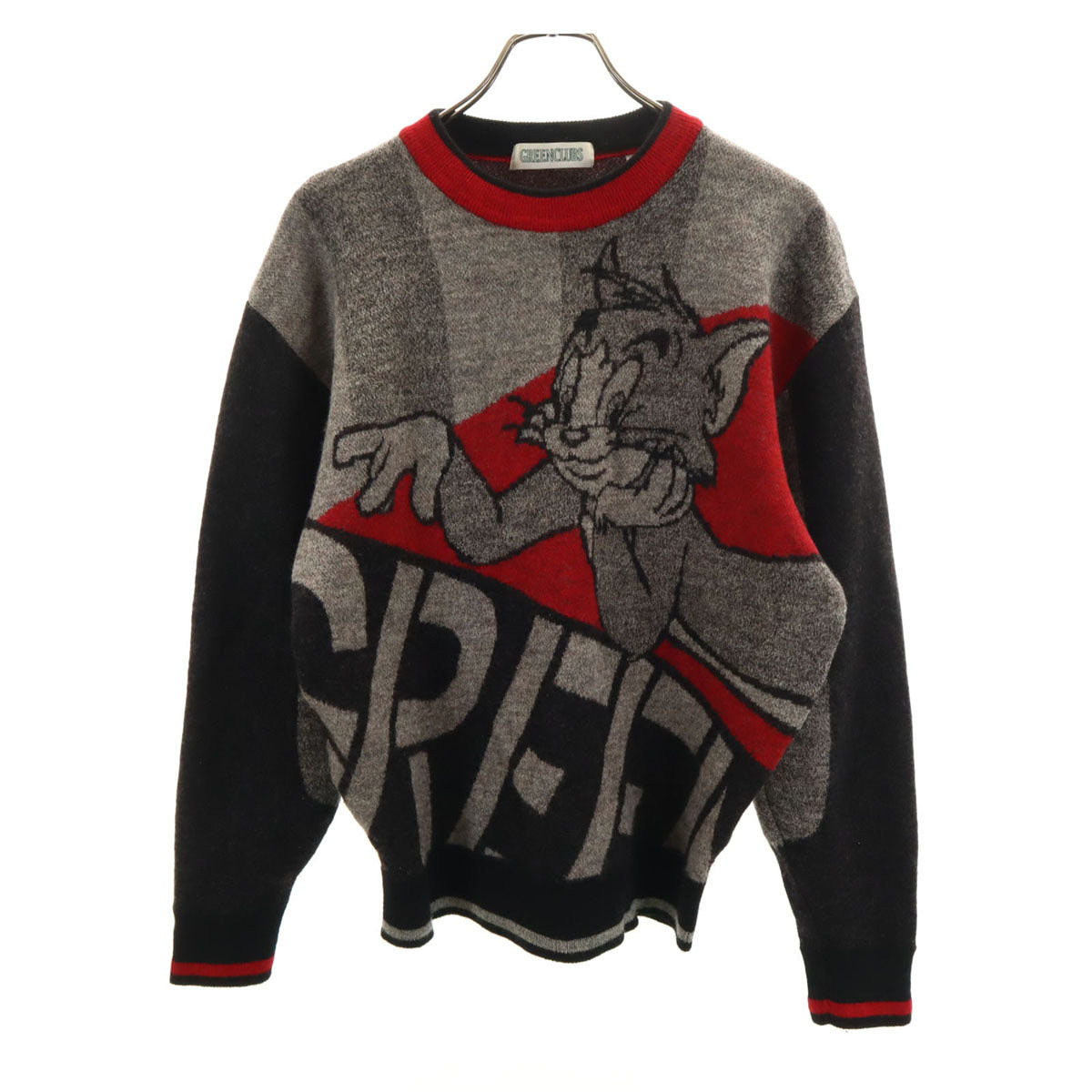 GREENCLUBS グリーンクラブ 日本製 トムとジェリー 長袖 セーター 4 グレー ニット メンズ