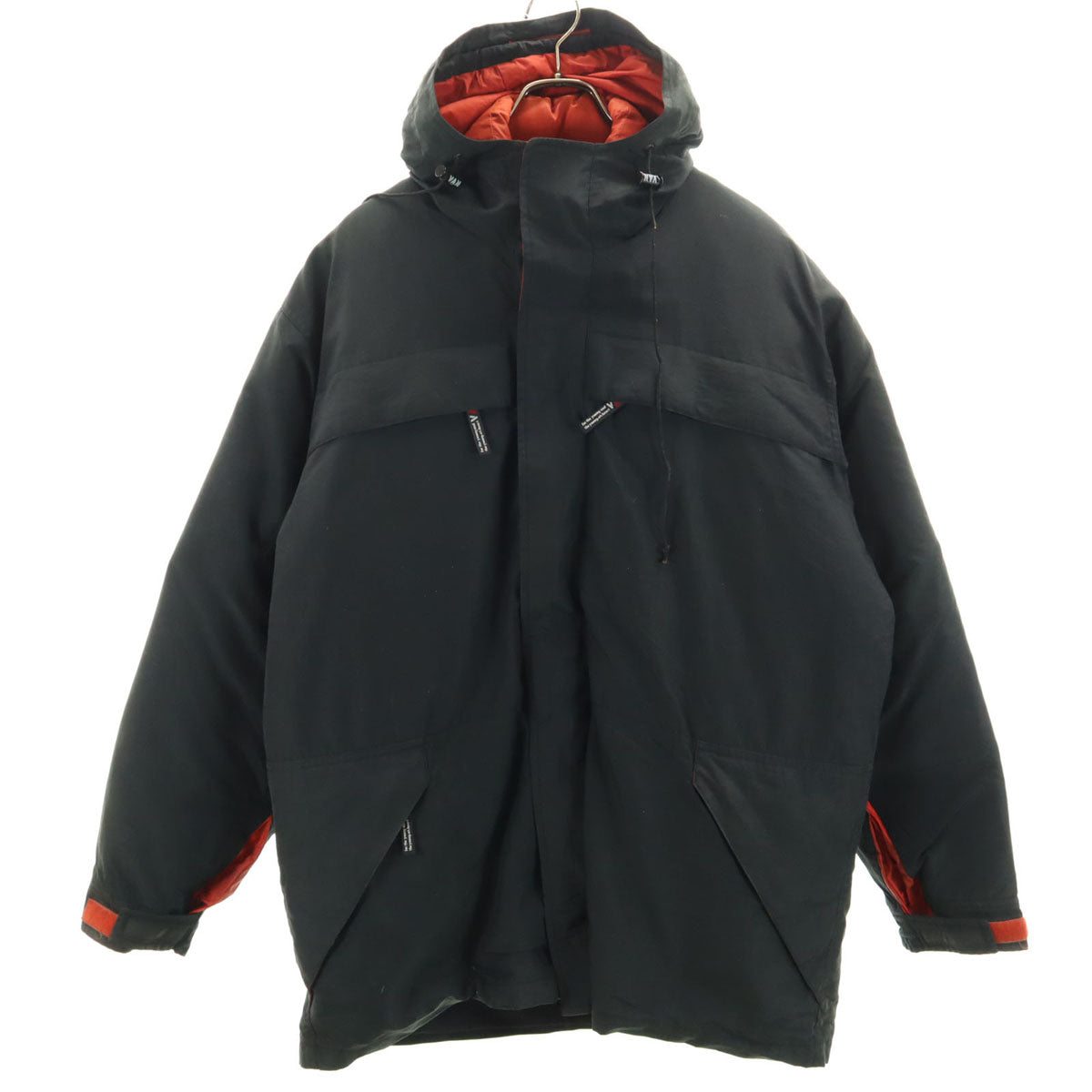 VAN JACKET ヴァンヂャケット バックロゴ フーデッド コート L ブラック ダウンライナー付き メンズ