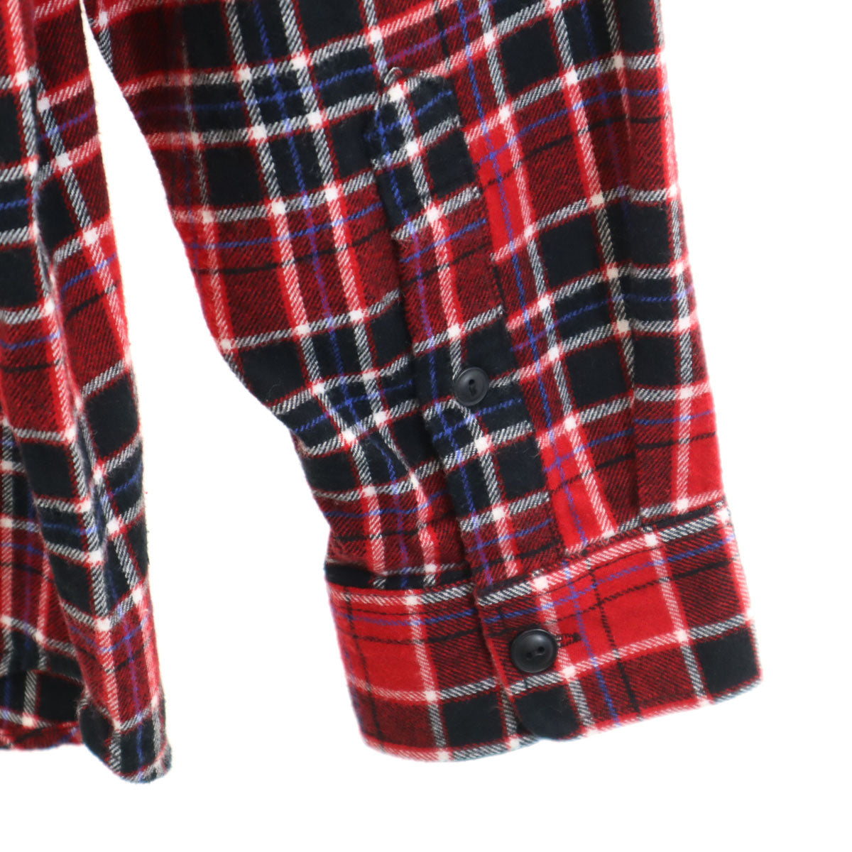 GAP ギャップ チェック柄 長袖 ビッグシルエット ネルシャツ M レッド メンズ