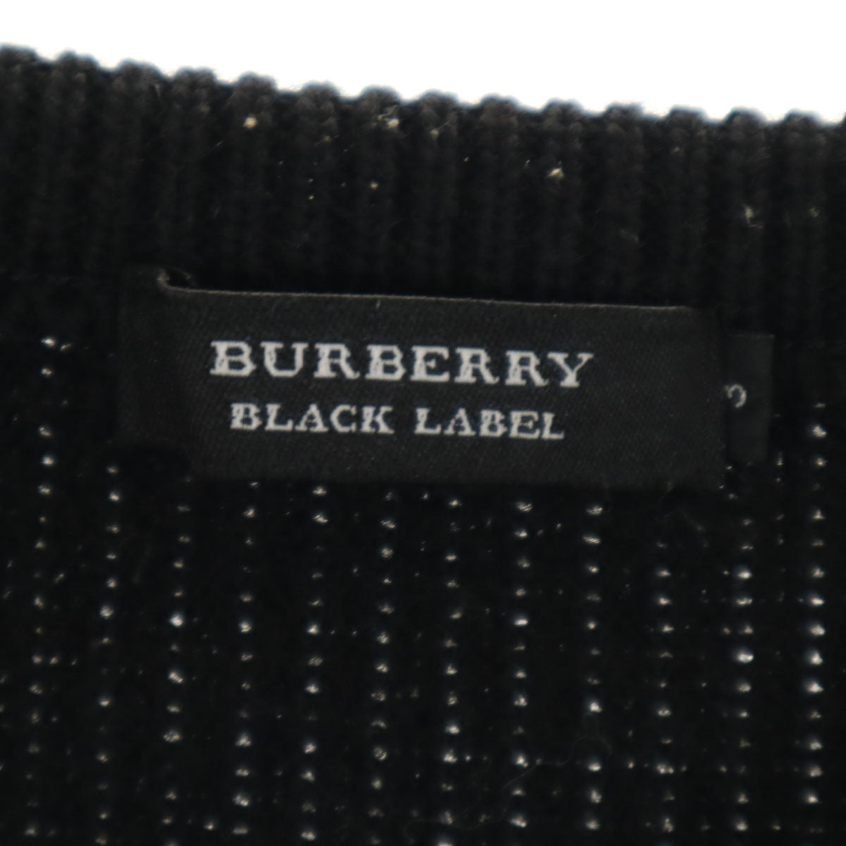 BURBERRY BLACK LABEL バーバリーブラックレーベル 日本製 長袖 セーター 3 ブラック 三陽商会 ニット メンズ