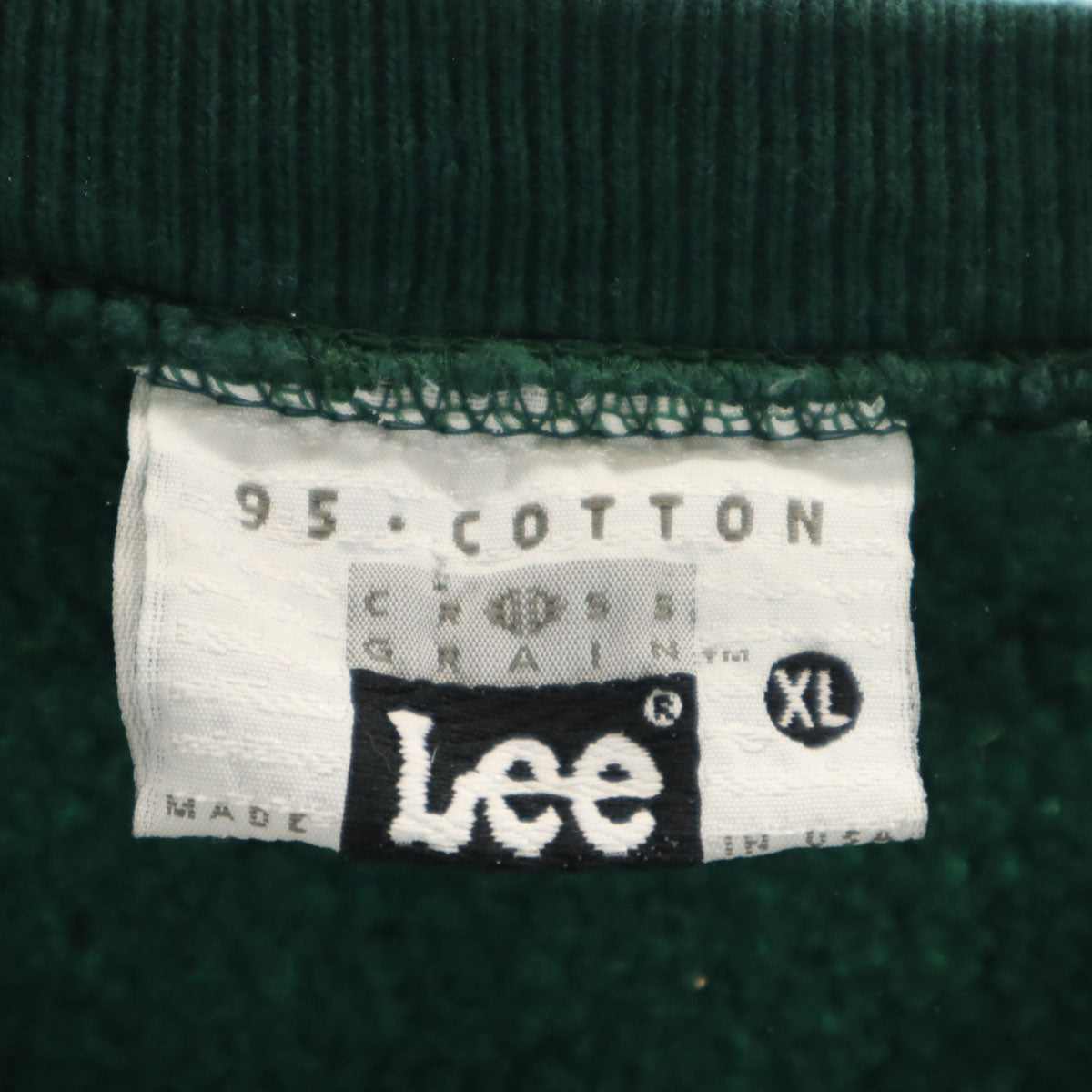 Lee リー 90s USA製 オールド 長袖 スウェット トレーナー XL グリーン メンズ