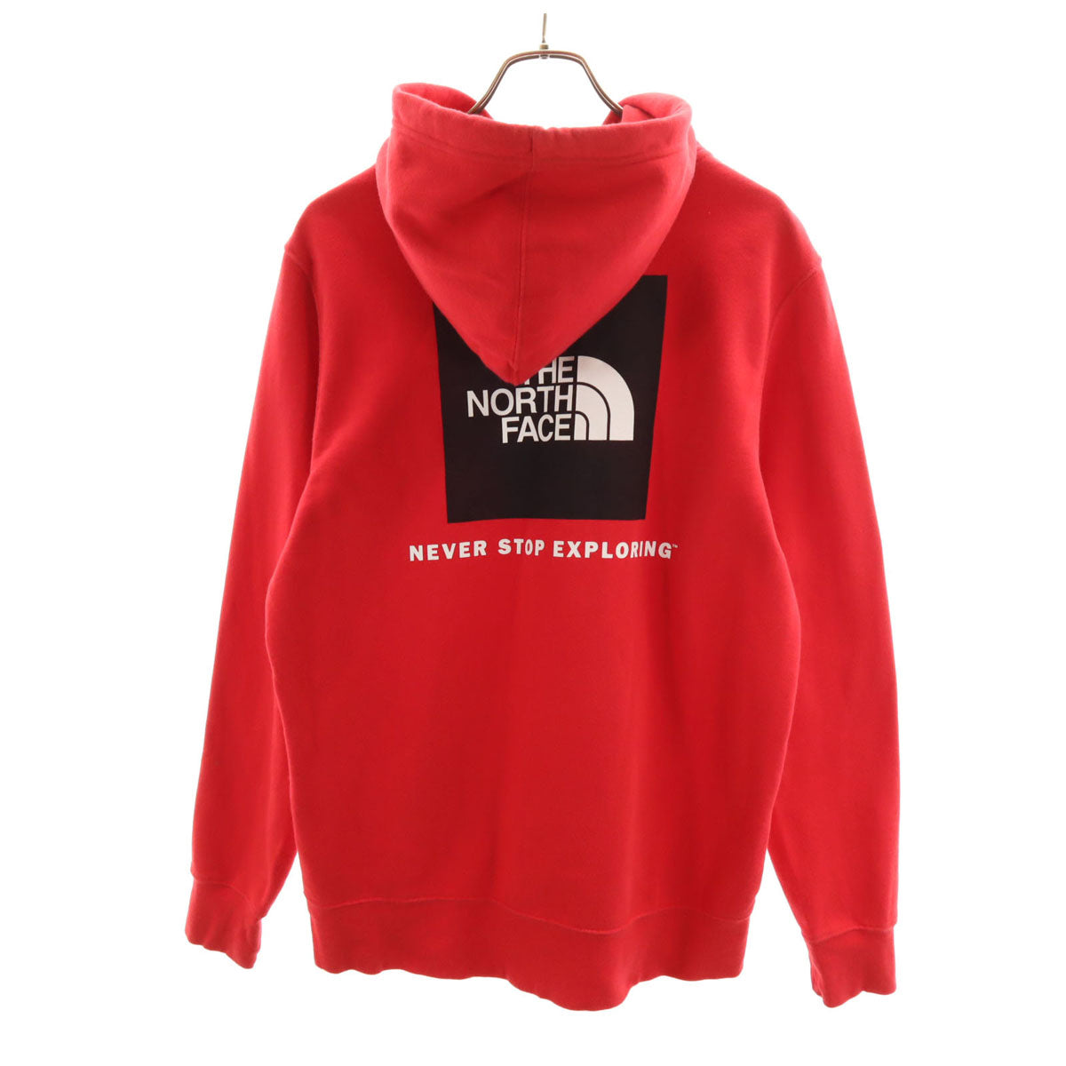 THE NORTH FACE ノースフェイス バックスクエアロゴ 長袖 スウェットパーカー M レッド A3FRE アウトドア メンズ