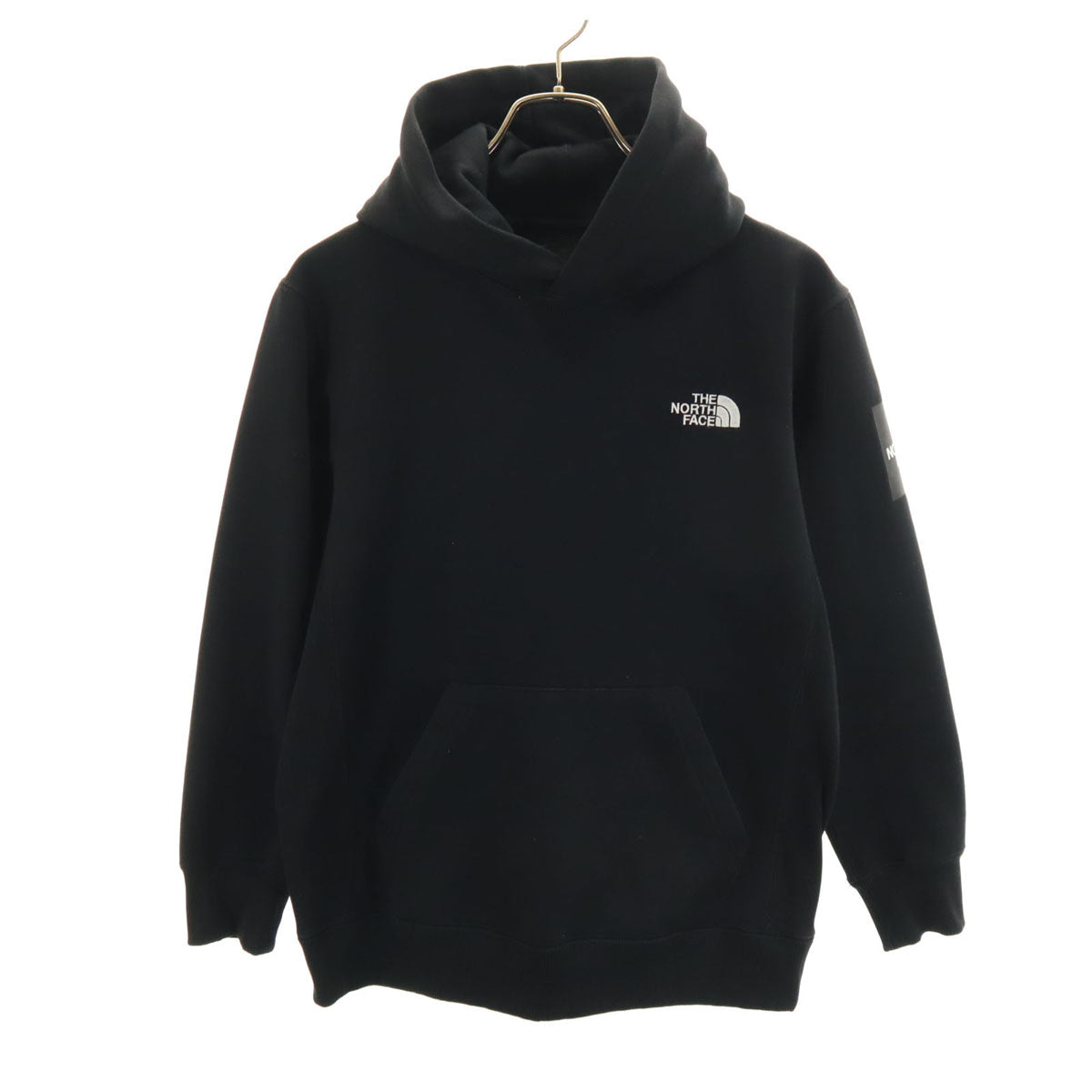 THE NORTH FACE ノースフェイス スクエアロゴ 長袖 スウェットパーカー S ブラック NT61835 アウトドア メンズ