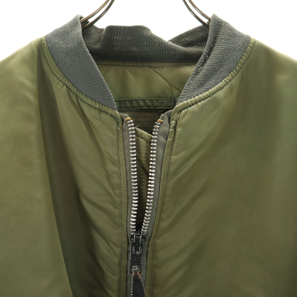 ALPHA INDUSTRIES INC アルファインダストリーズ USA製 MA-1 フライトジャケット LL オリーブ系 ミリタリー メンズ