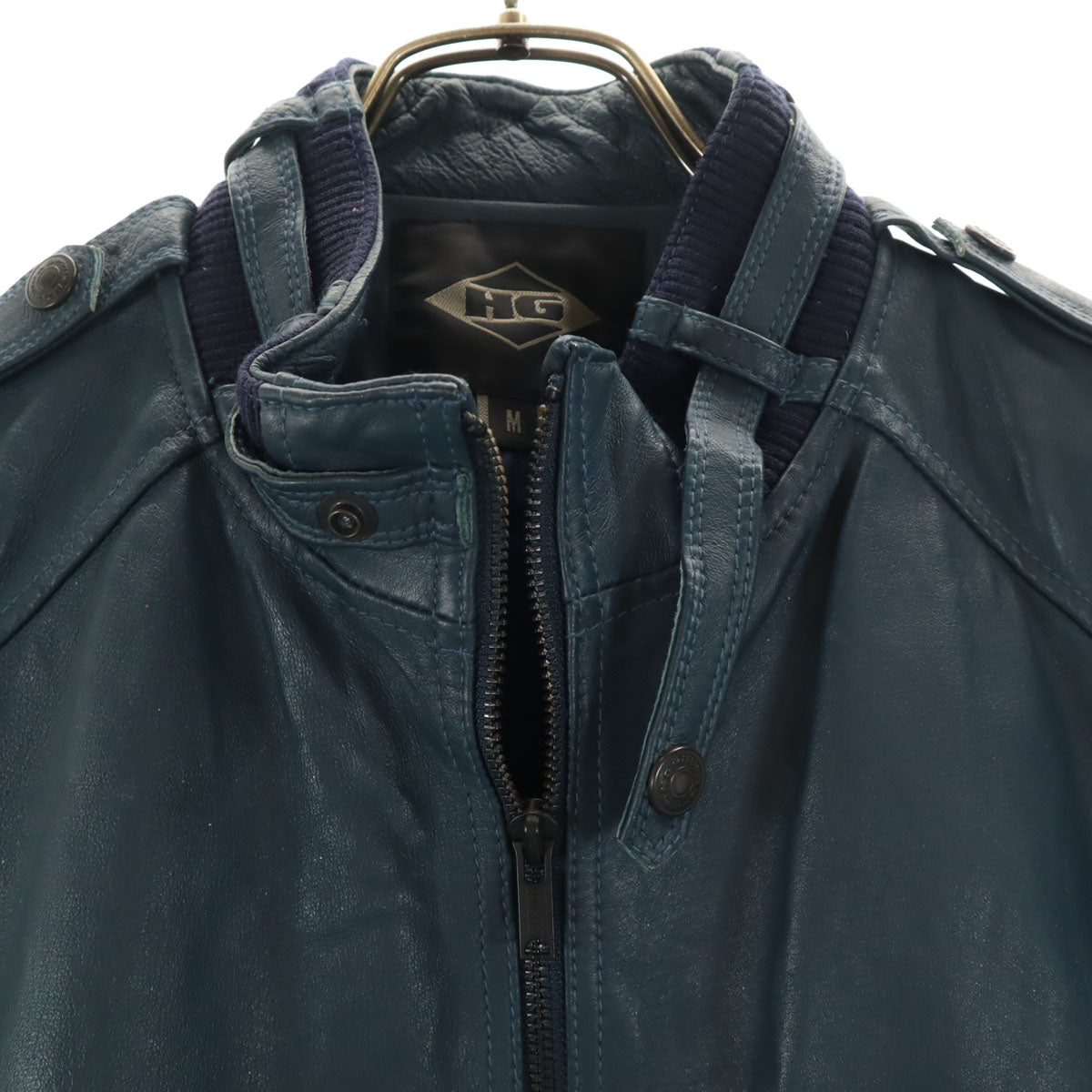 HG エイチジー レザージャケット M ネイビー ヒステリックグラマー メンズ