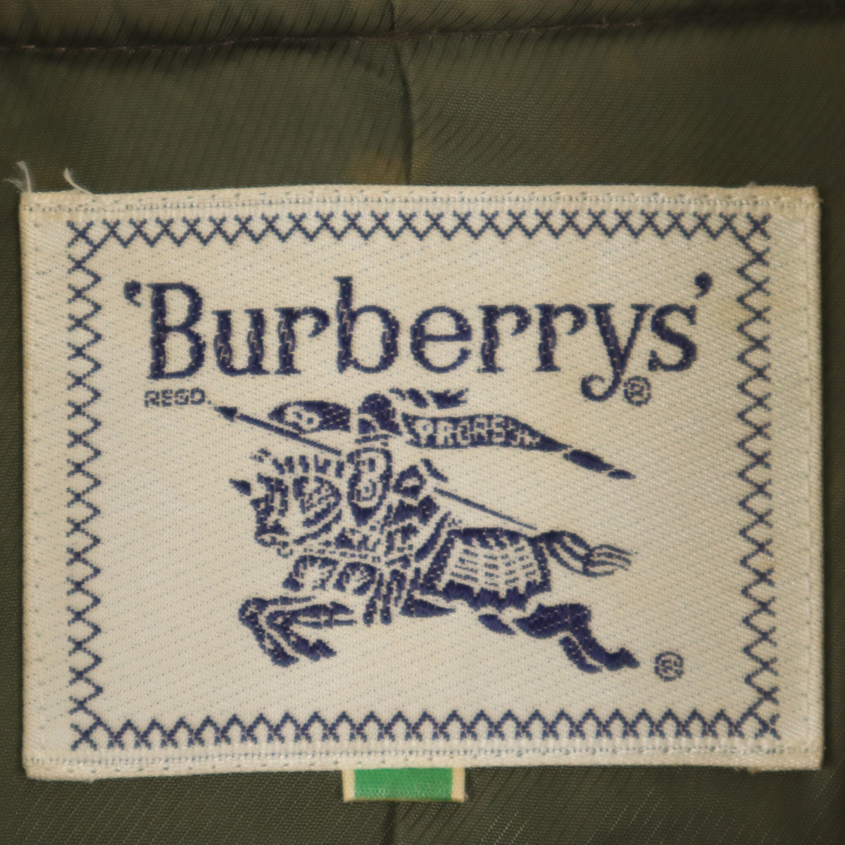 Burberrys バーバリーズ 90s オールド ニットジャケット 9AB2 オリーブ系 レディース