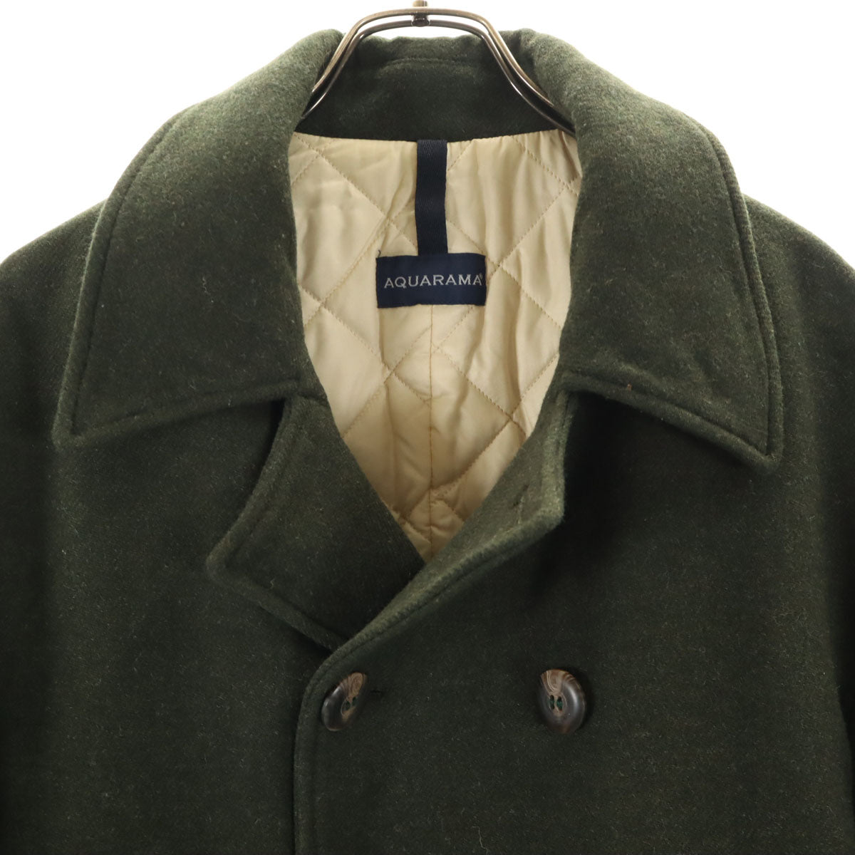 AQUARAMA アクアラマ イタリア製 ピーコート 52 カーキ Pコート メンズ