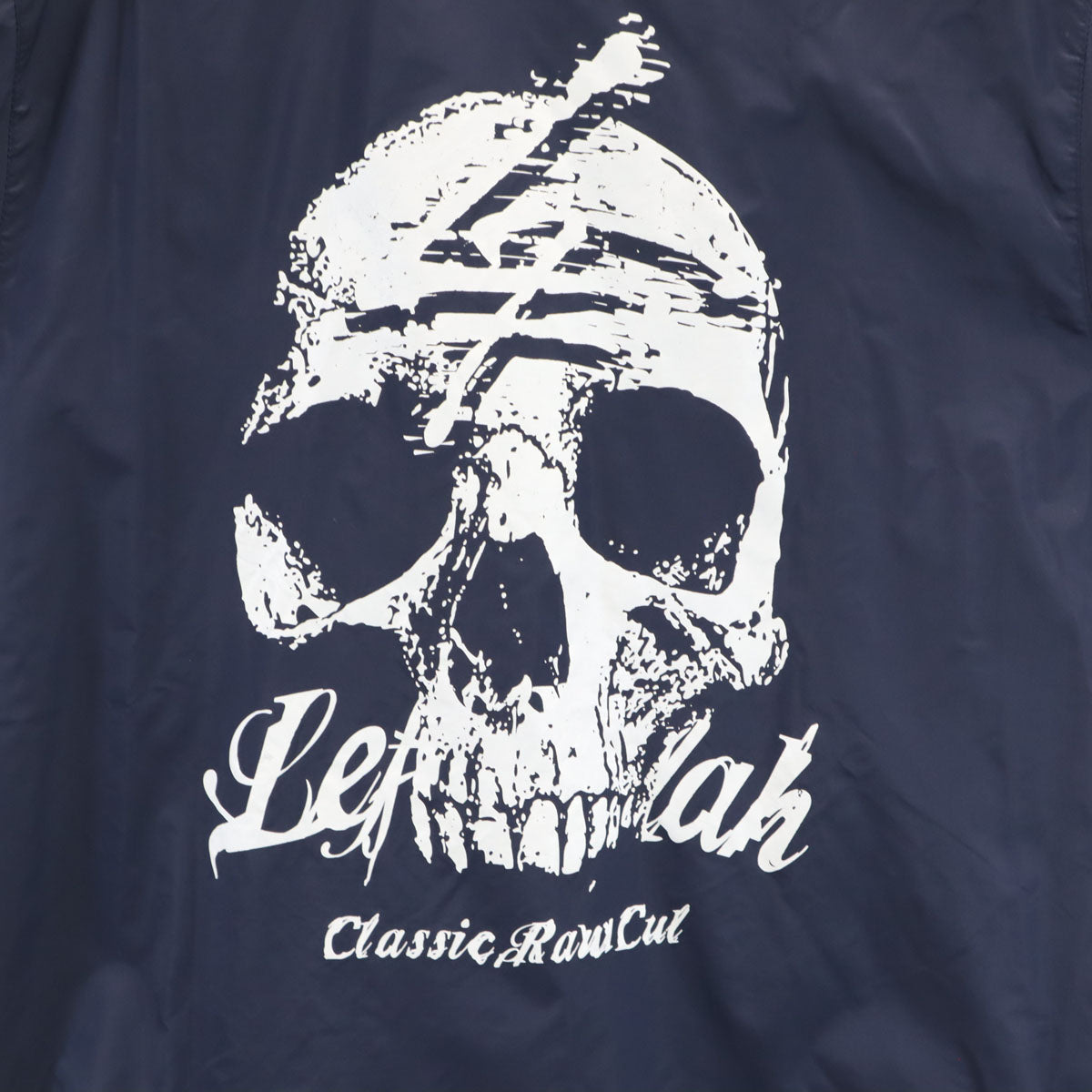 LEFLAH レフラー バックプリント コーチジャケット M ネイビー ドクロ メンズ