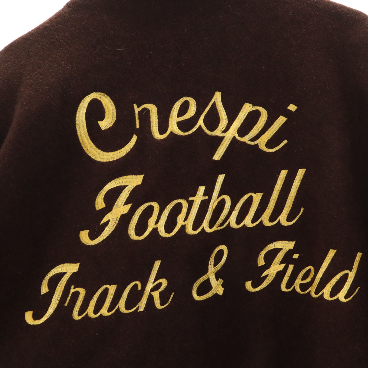 DeLONG デロング 90s オールド レタードワッペン スタジャン L ブラウン メンズ