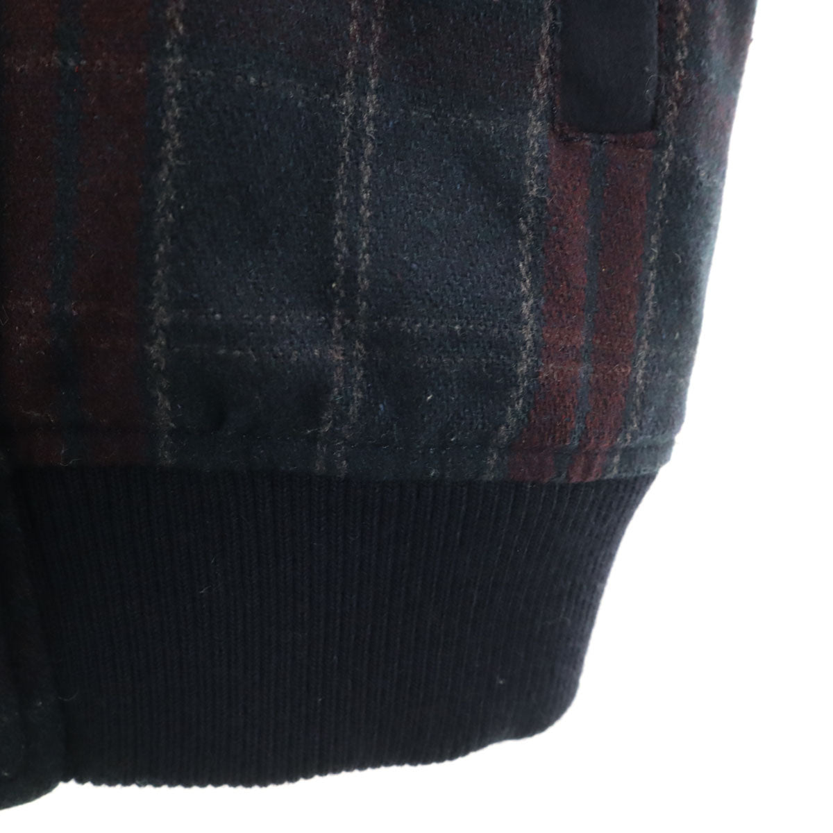 MESSAGERIE メッサジェリエ イタリア製 ハリスツイード生地 スタジャン 50 ネイビー Harris Tweed メンズ