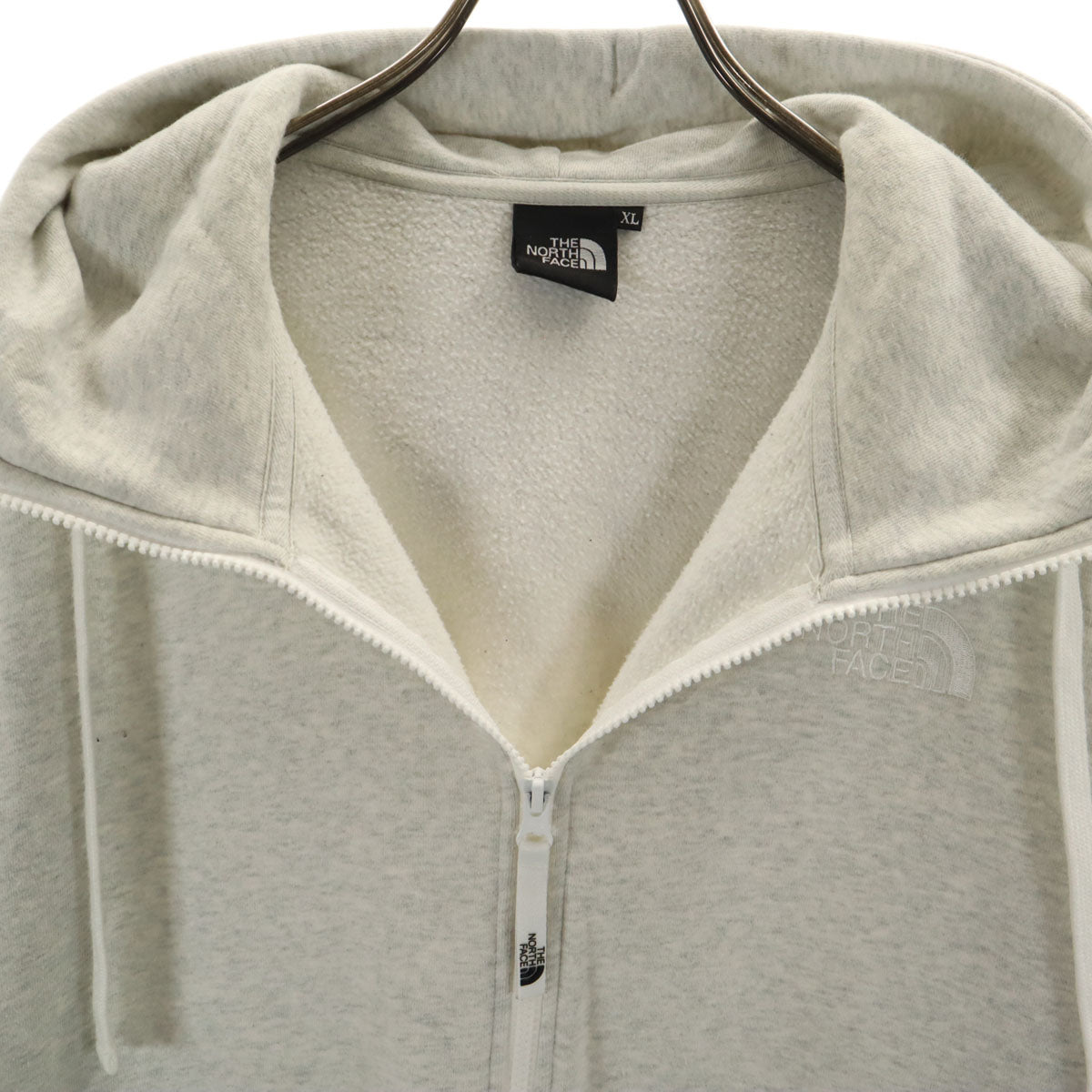 THE NORTH FACE ノースフェイス 長袖 スウェット ジップパーカー XL グレー NT12340 アウトドア 裏起毛 メンズ