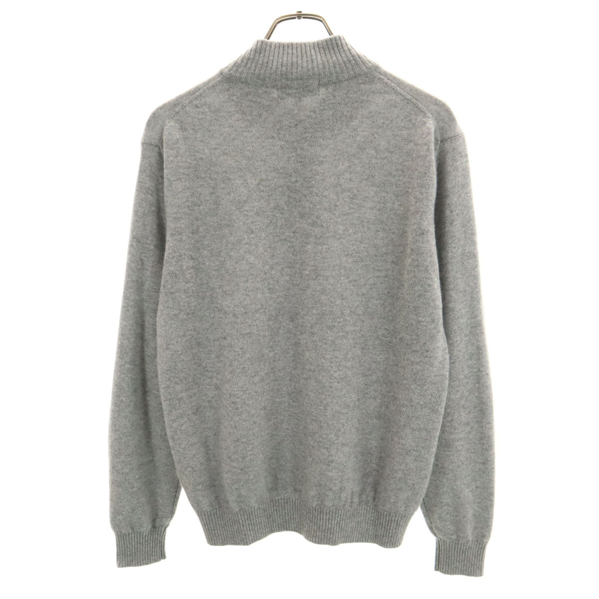 mila schon ミラショーン 日本製 カシミヤ100％ 長袖 ニット ジップジャケット 46 グレー メンズ