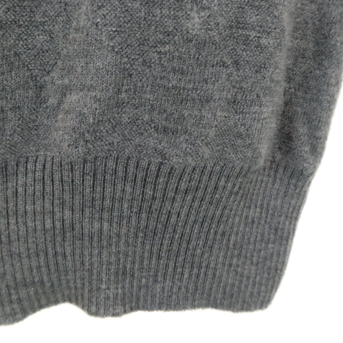 BURBERRY BLACK LABEL バーバリーブラックレーベル ダイヤ柄 ニットジャケット 2 グレー 三陽商会 レディース