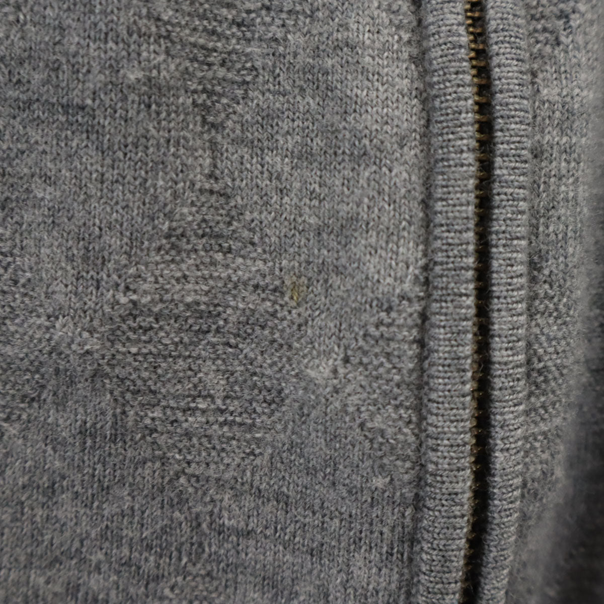 BURBERRY BLACK LABEL バーバリーブラックレーベル ダイヤ柄 ニットジャケット 2 グレー 三陽商会 レディース