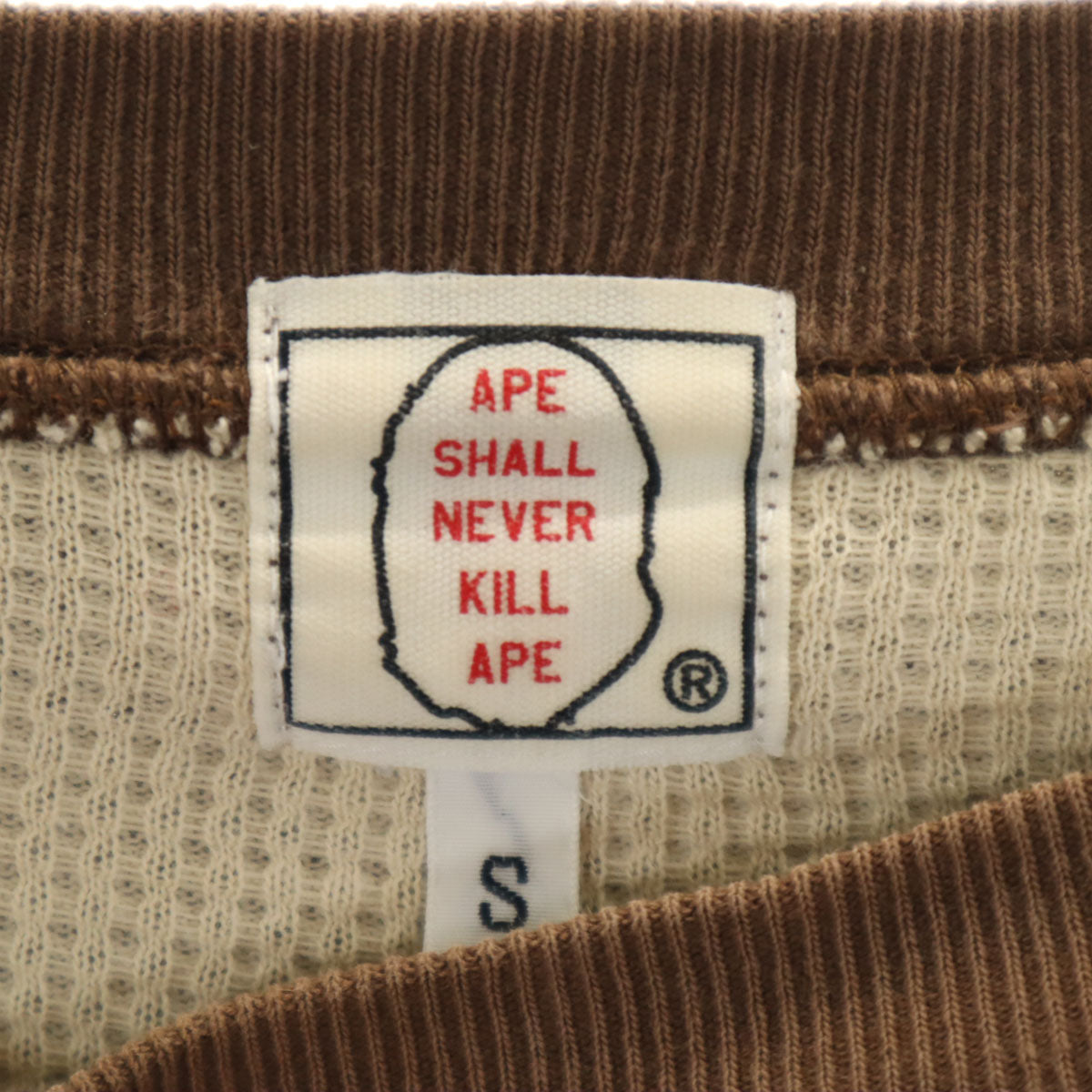 A BATHING APE アベイシングエイプ 日本製 長袖 スウェット トレーナー S ブラウン レディース
