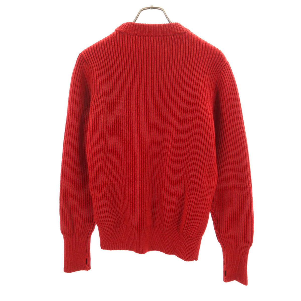 HYKE ハイク 長袖 リブ ニット 1 レッド セーター レディース