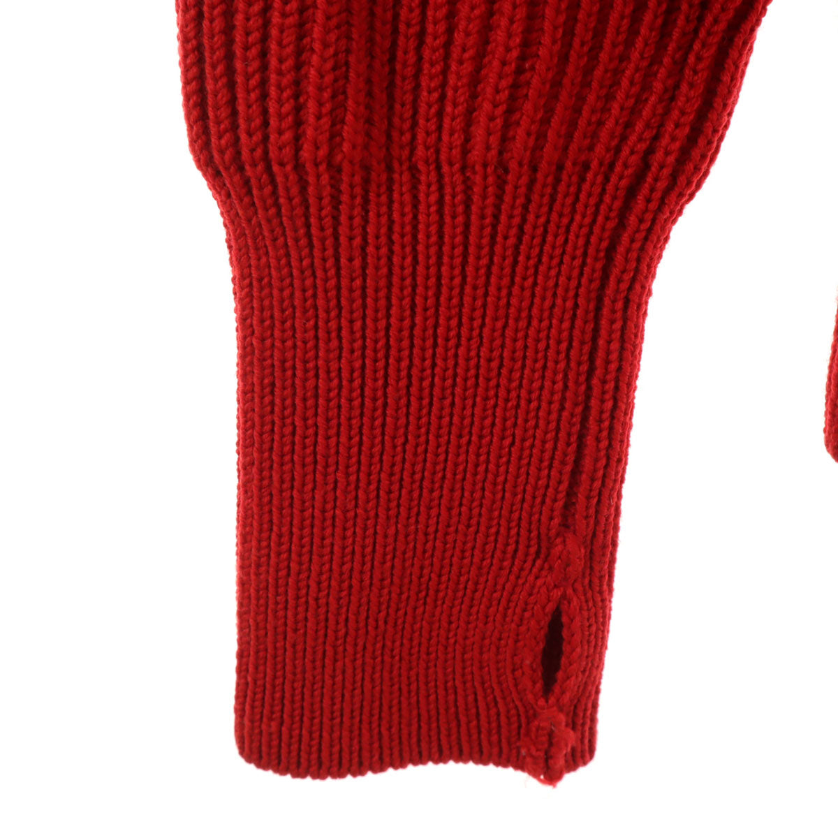 HYKE ハイク 長袖 リブ ニット 1 レッド セーター レディース