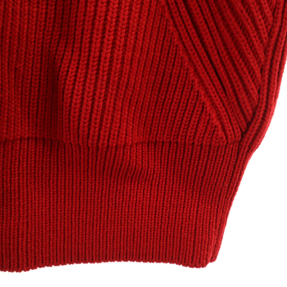 HYKE ハイク 長袖 リブ ニット 1 レッド セーター レディース