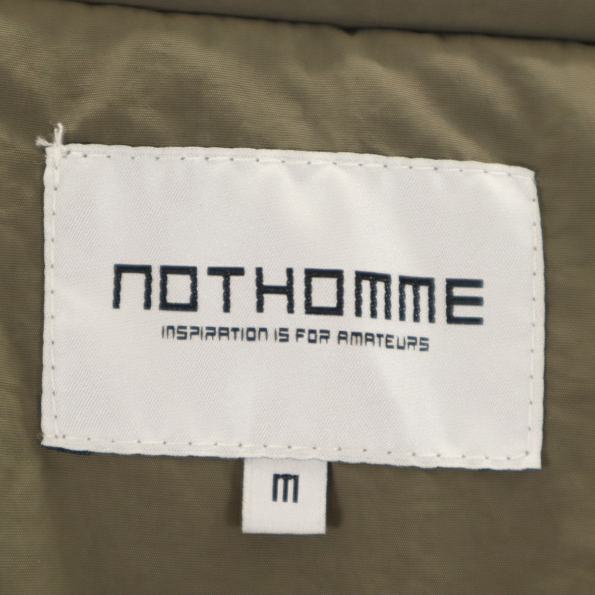 NOTHOMME ノットオム 中綿ジャケット M オリーブ系 メンズ