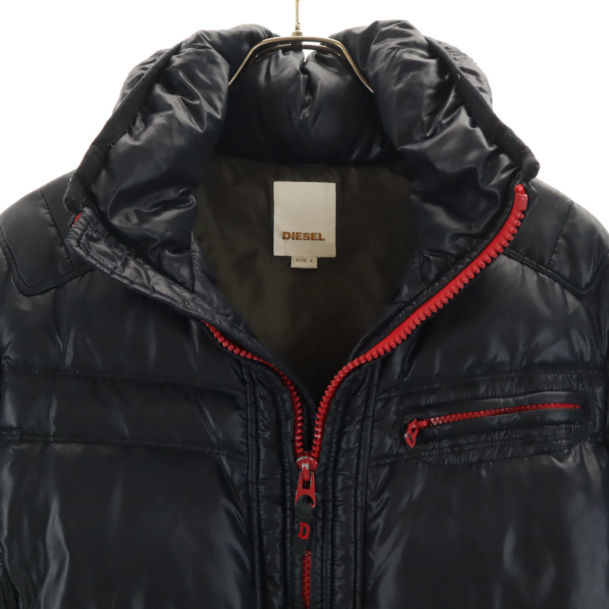 DIESEL ディーゼル ダウンジャケット L チャコールブラック メンズ