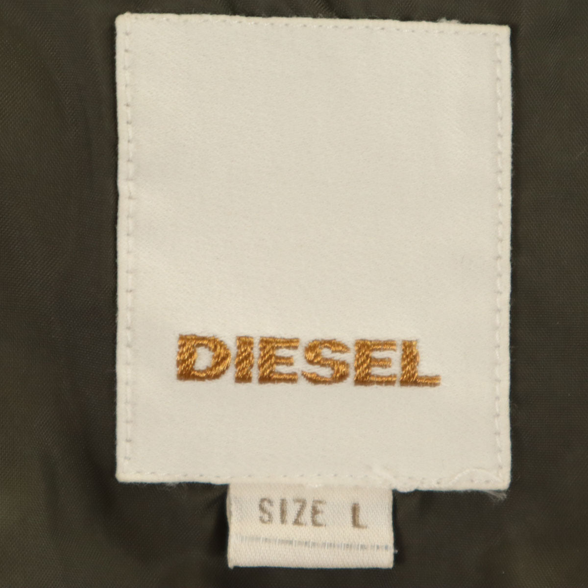 DIESEL ディーゼル ダウンジャケット L チャコールブラック メンズ