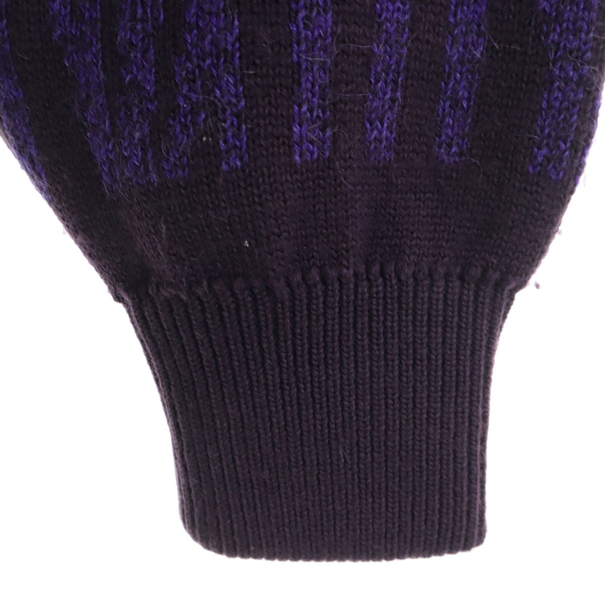 Christian Dior SPORTS クリスチャンディオールスポーツ 90s オールド 総柄 長袖 Vネック セーター M パープル ニット レディース