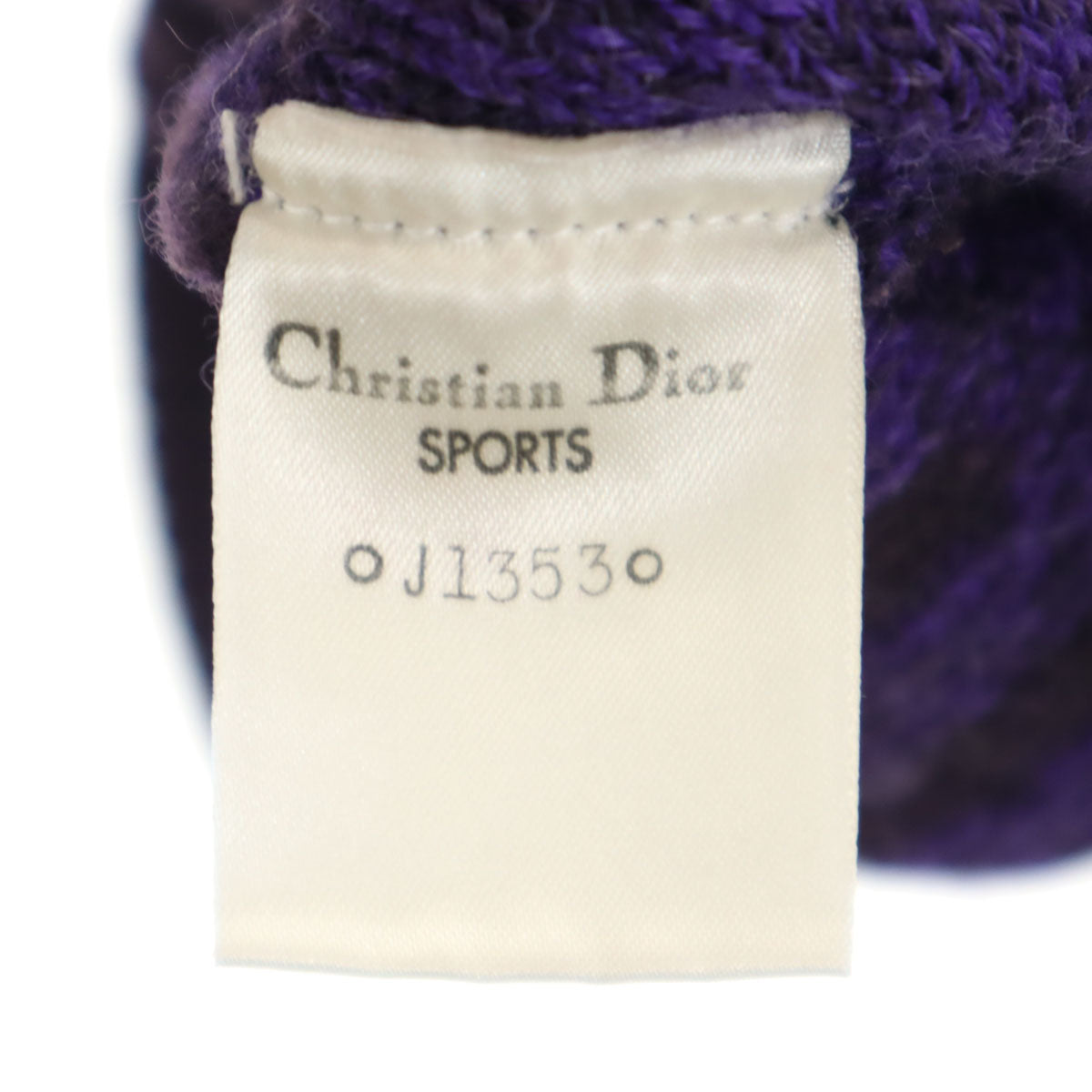 Christian Dior SPORTS クリスチャンディオールスポーツ 90s オールド 総柄 長袖 Vネック セーター M パープル ニット レディース