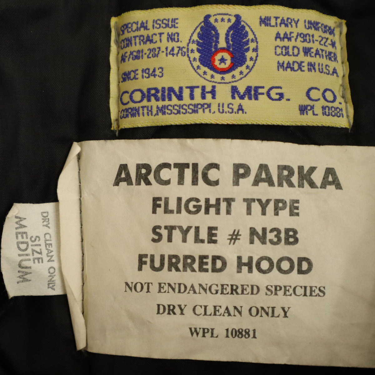 CORINTH コリンズ USA製 N-3B フライトジャケット M キャメル メンズ