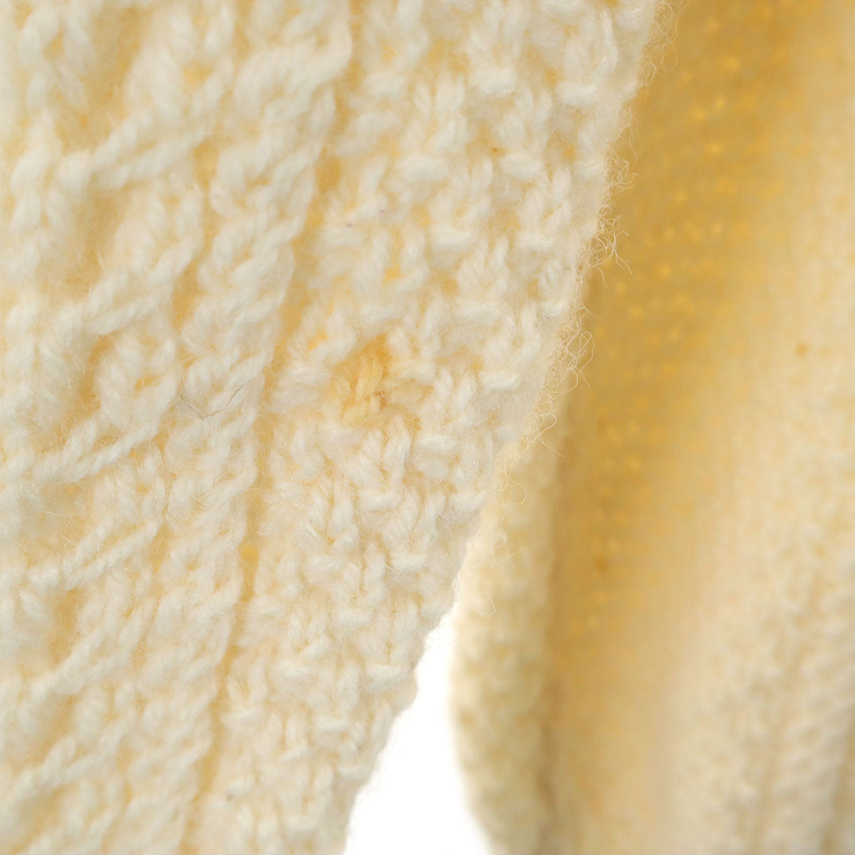 John Molloy ジョンモロイ アイルランド製 長袖 アラン編み ニットカーディガン 生成り レディース