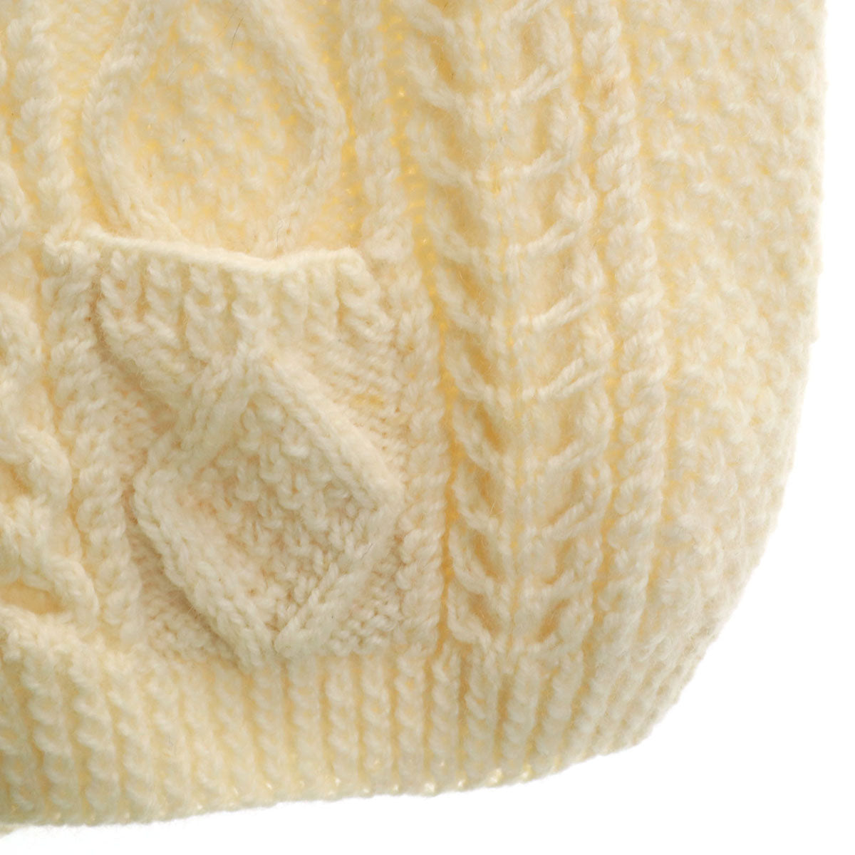 John Molloy ジョンモロイ アイルランド製 長袖 アラン編み ニットカーディガン 生成り レディース