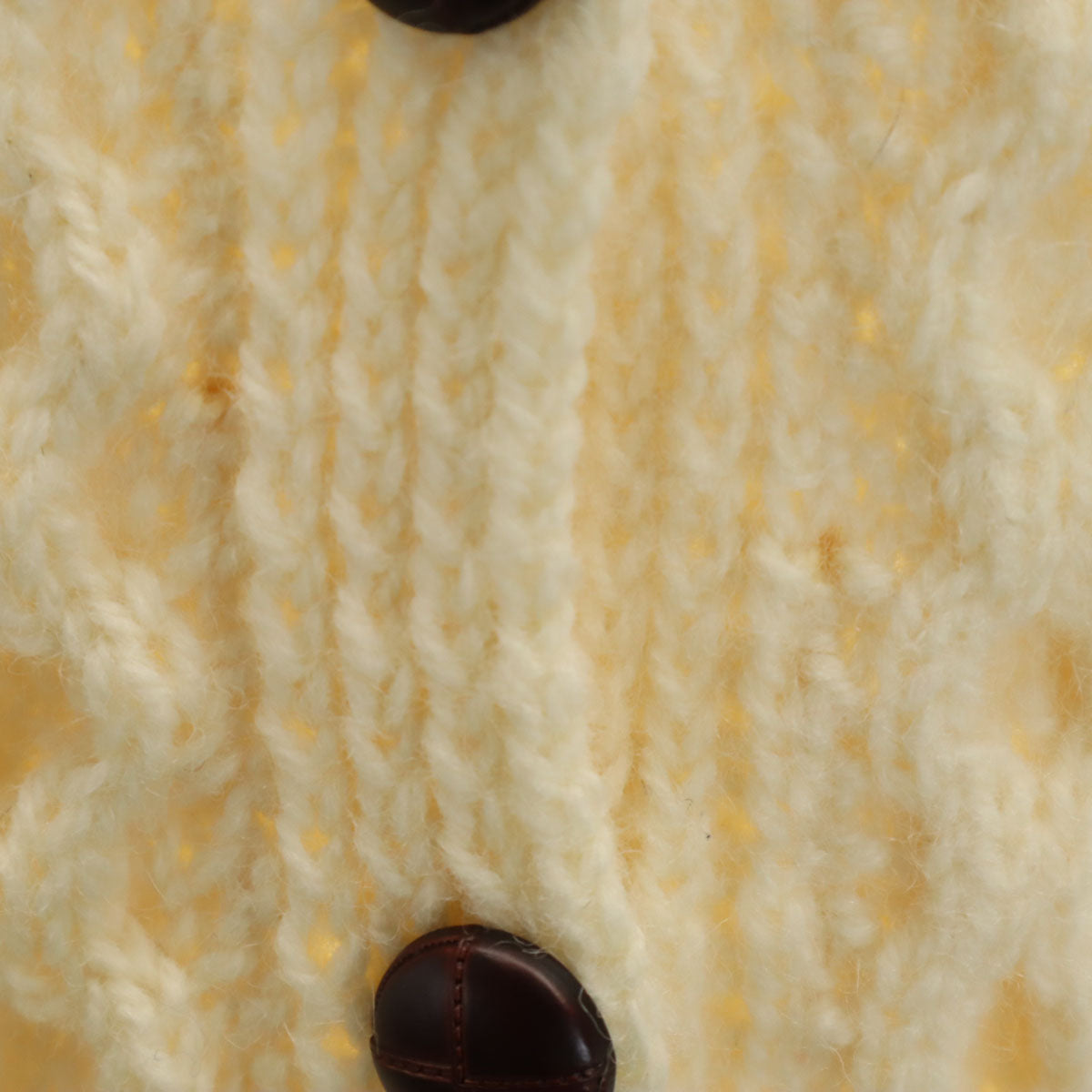 John Molloy ジョンモロイ アイルランド製 長袖 アラン編み ニットカーディガン 生成り レディース