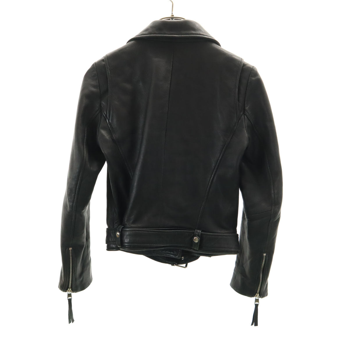 ZARA ザラ 羊革レザー ダブルライダースジャケット S ブラック レディース