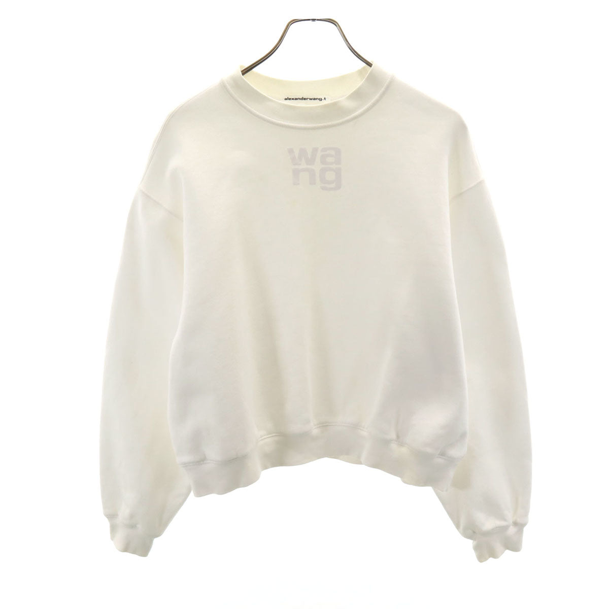 Alexander Wang アレキサンダーワン ポルトガル製 長袖 スウェット クロップド トレーナー S ホワイト レディース