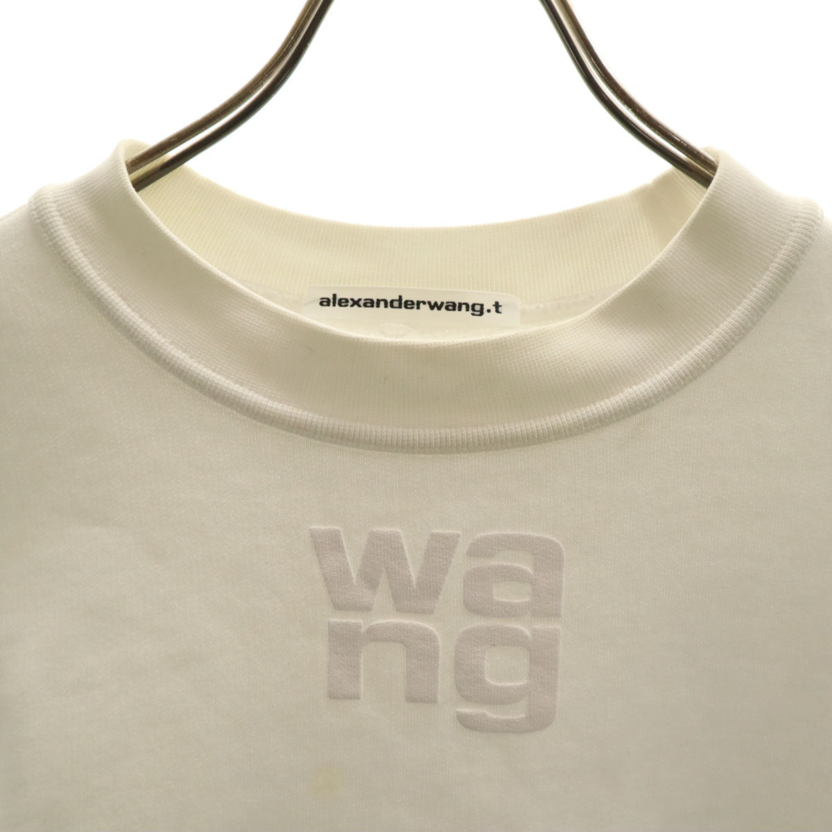 Alexander Wang アレキサンダーワン ポルトガル製 長袖 スウェット クロップド トレーナー S ホワイト レディース