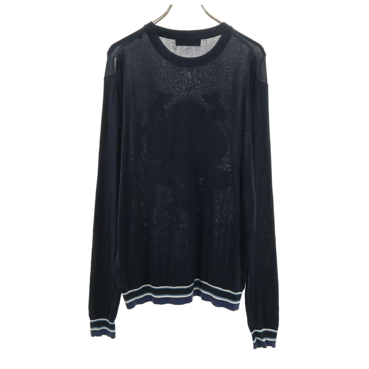 DOLCE&GABBANA ドルチェアンドガッバーナ イタリア製 長袖 ニット 58 ネイビー ビッグサイズ メンズ