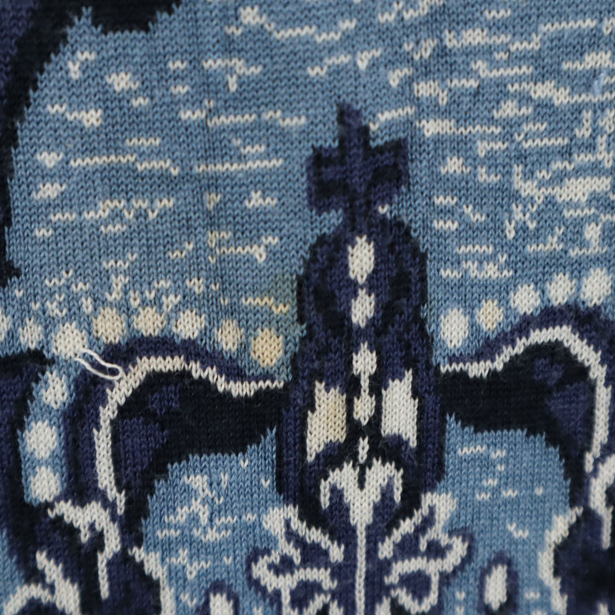 DOLCE&GABBANA ドルチェアンドガッバーナ イタリア製 長袖 ニット 58 ネイビー ビッグサイズ メンズ