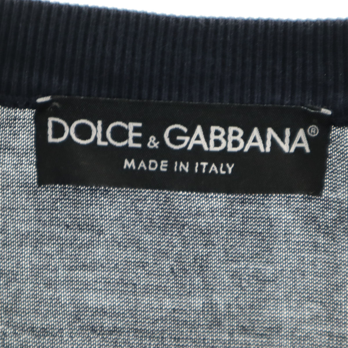 DOLCE&GABBANA ドルチェアンドガッバーナ イタリア製 長袖 ニット 58 ネイビー ビッグサイズ メンズ