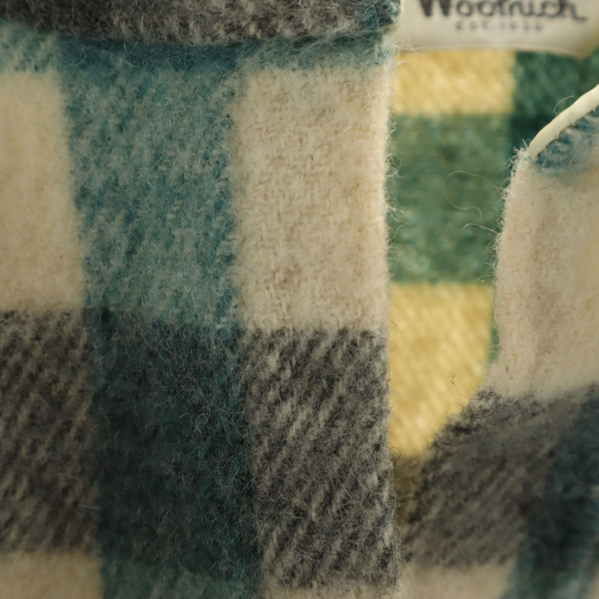 WOOLRICH ウールリッチ 70s ヴィンテージ 白タグ チェック柄 長袖 ネルシャツ 生成り メンズ