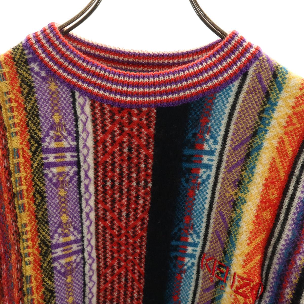 KENZO GOLF ケンゾーゴルフ 90s オールド 総柄 長袖 セーター 3 マルチ ニット メンズ